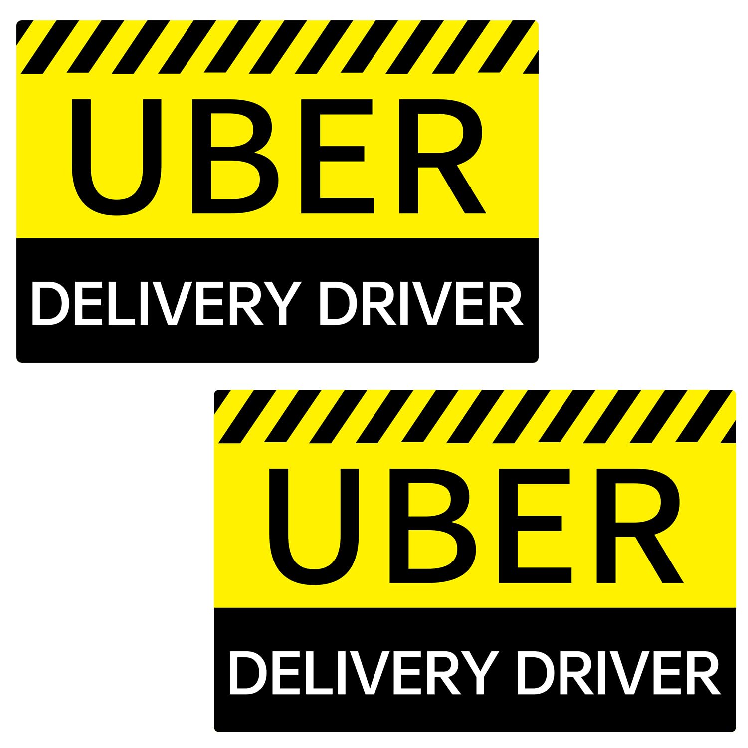 2-Pack Strong Magnetic Waterproof Car Signs for Delivery Drivers - Reusable 11.8