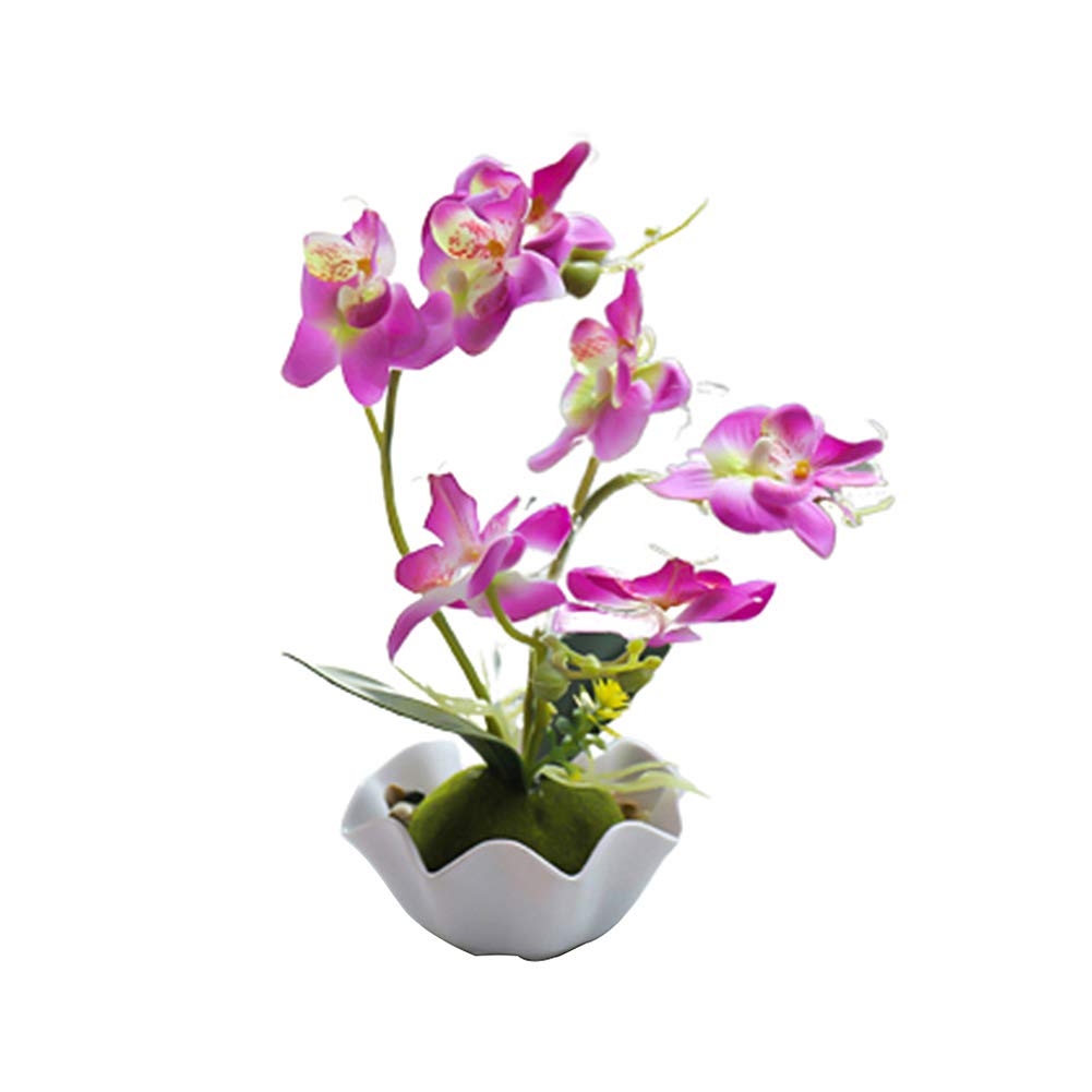 YESBAY Artificial Flowers for Outdoor Decor - Lifelike Purple Butterfly Orchid Bonsai Plants for Garden, Home & Party Decoration | Perfect for Patio, Wedding Centerpieces & Indoor Greenery
