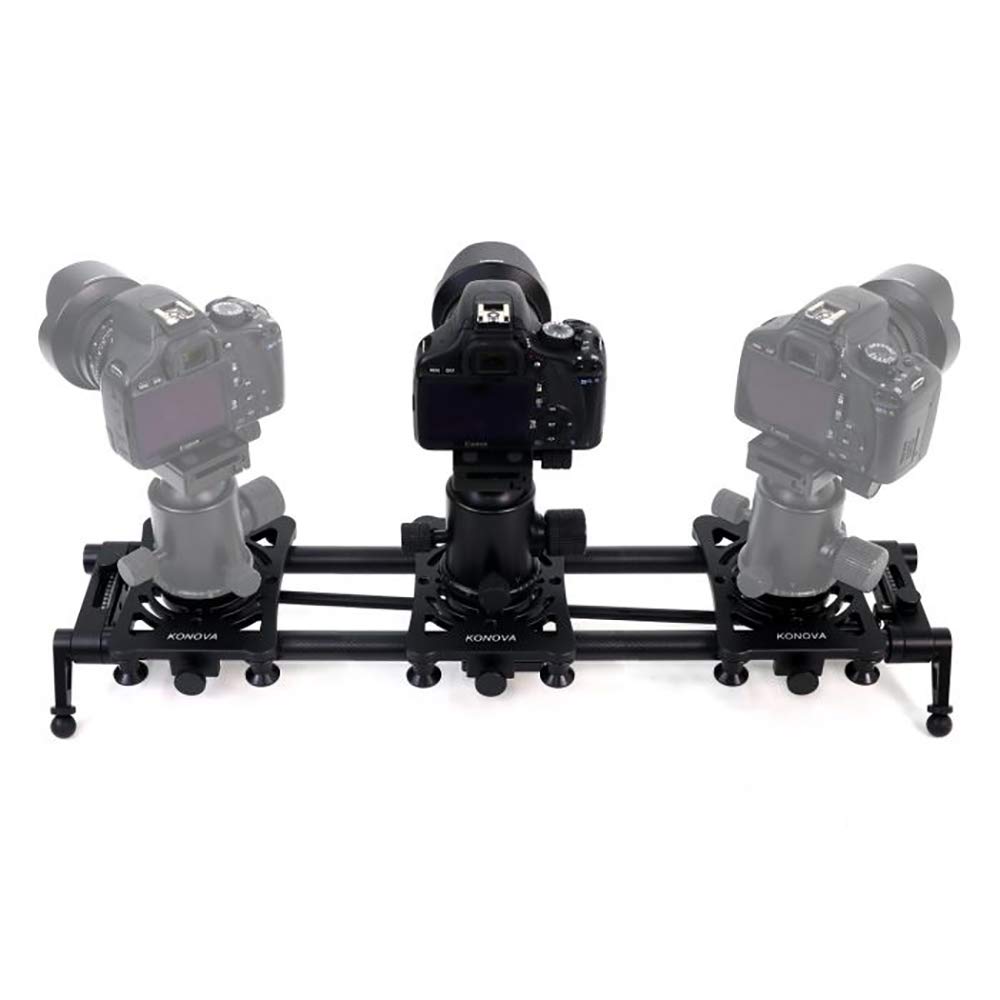 KONOVA P1 Series Carbon Fiber Camera Slider Dolly - 80cm (31.5 inch) Parallax Panorama Shooting Tool for DSLR, Mirrorless & Smartphone - Includes Carrying Bag | Perfect for Time-Lapse, Product Photography & Cinematic Video Production