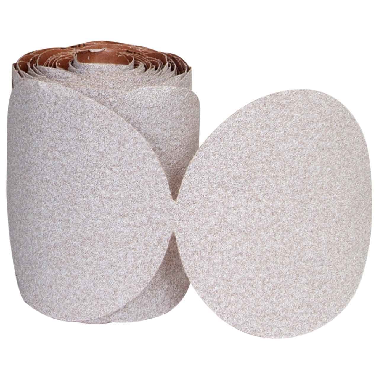 Norton 66261131459 5-Inch A2750P No-Fil Aluminum Oxide PSA Sanding Discs Roll - Fine P220 Grit, 6-Pack - Perfect for Woodworking, Metal Polishing & DIY Projects