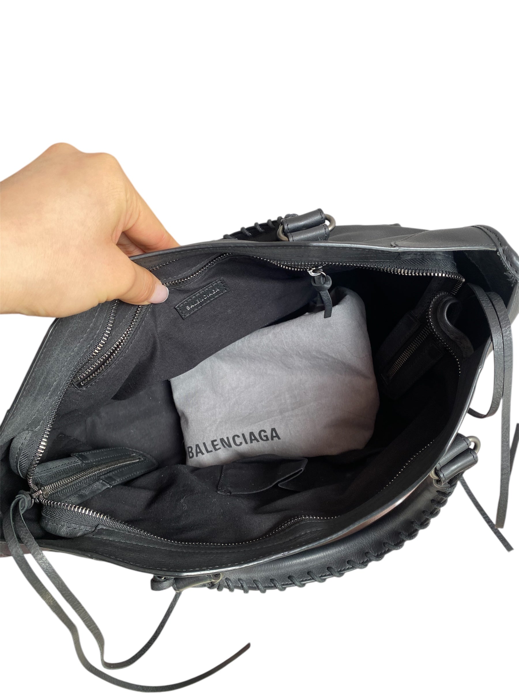 Balenciaga Black Leather City Bag for Women - Stylish & Durable Designer Handbag for Everyday Use, Work, and Travel