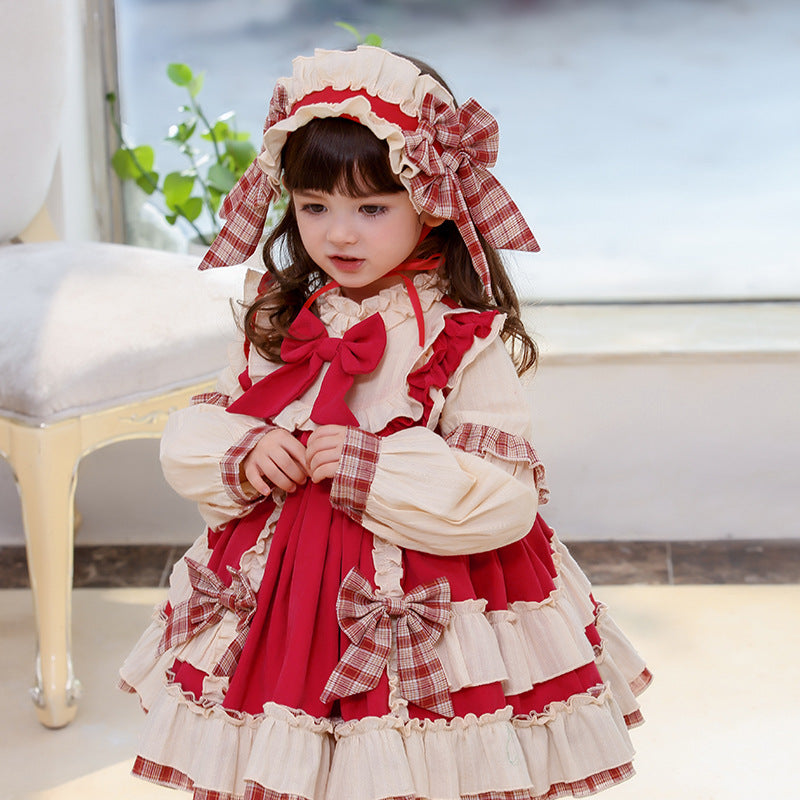 Baby Girl Princess Dress - Vintage Long Sleeve Palace Party Gown for Autumn Winter | Perfect for Birthday Parties, Holiday Events & Photo Shoots