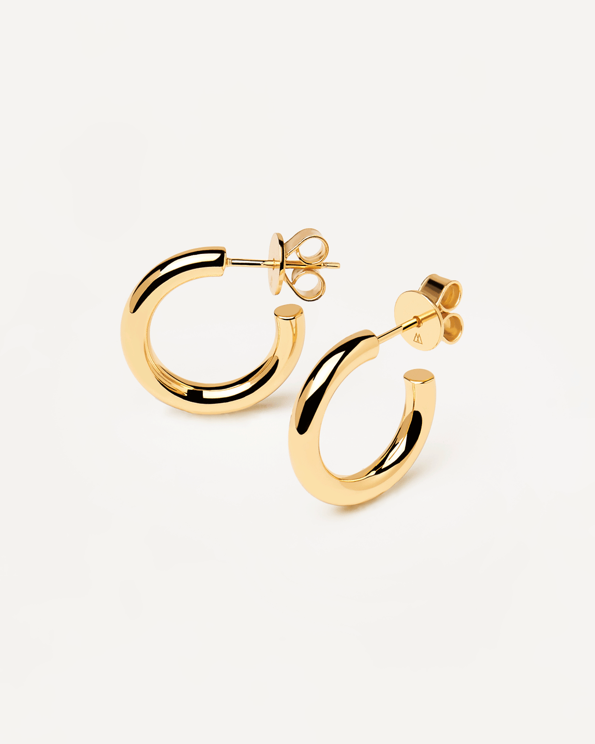 GRID Medium Cloud Gold Earrings - Elegant 14K Gold Plated Hoop Earrings for Women, Perfect for Parties, Weddings & Everyday Wear