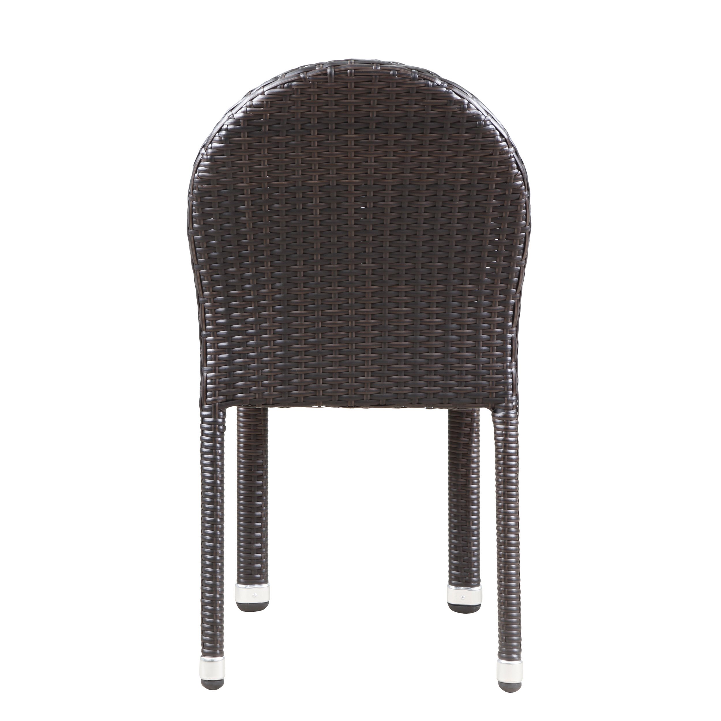 Christopher Knight Home Aurora Outdoor Wicker Stacking Chairs with Aluminum Frame, 2-Piece Set, Multi-Brown - Patio, Poolside & Garden Furniture for Outdoor Relaxation