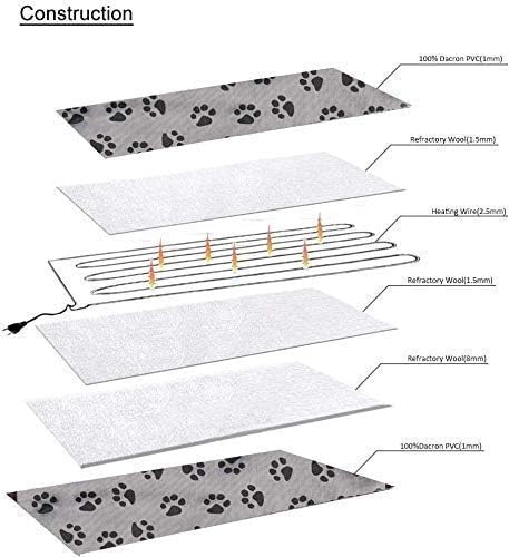 Extra Large Electric Pet Heating Pad - Waterproof & Easy Clean Heated Bed Mat for Dogs & Cats - Perfect for Whelping Boxes, Outdoor Dog Houses & Winter Warmth