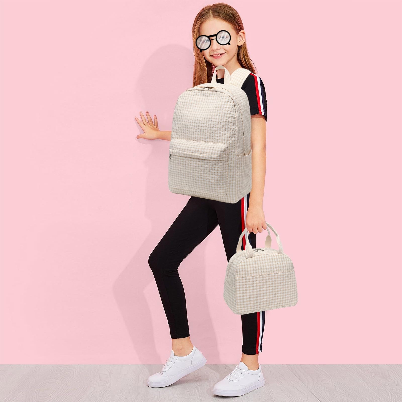 CAMTOP Girls Backpack with Lunch Box Set - Durable School Bookbag for Kids, Perfect for School, Travel & Daily Use