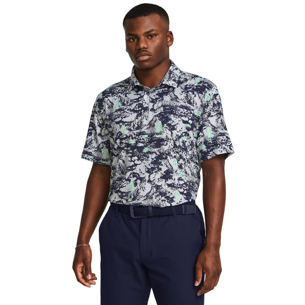 Men's Under Armour Playoff Printed Polo Shirt - Moisture-Wicking, Breathable & Quick-Dry Performance Golf & Casual Wear