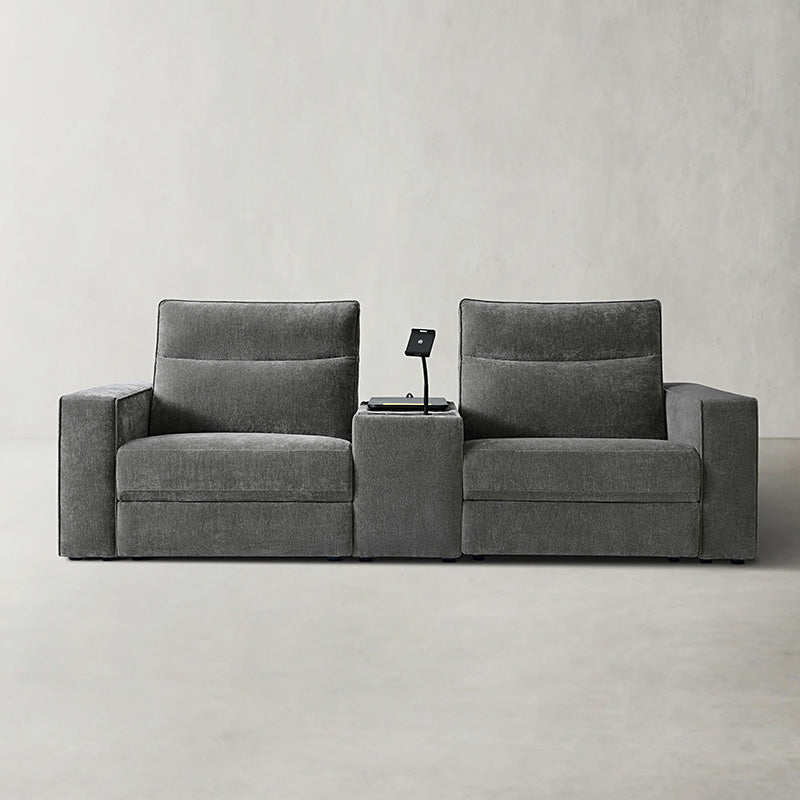 EliteNest Smart Reclining Theater Sofa with Built-in Bluetooth Speakers - Luxury Home Theater Seating for Movie Nights & Gaming Setup