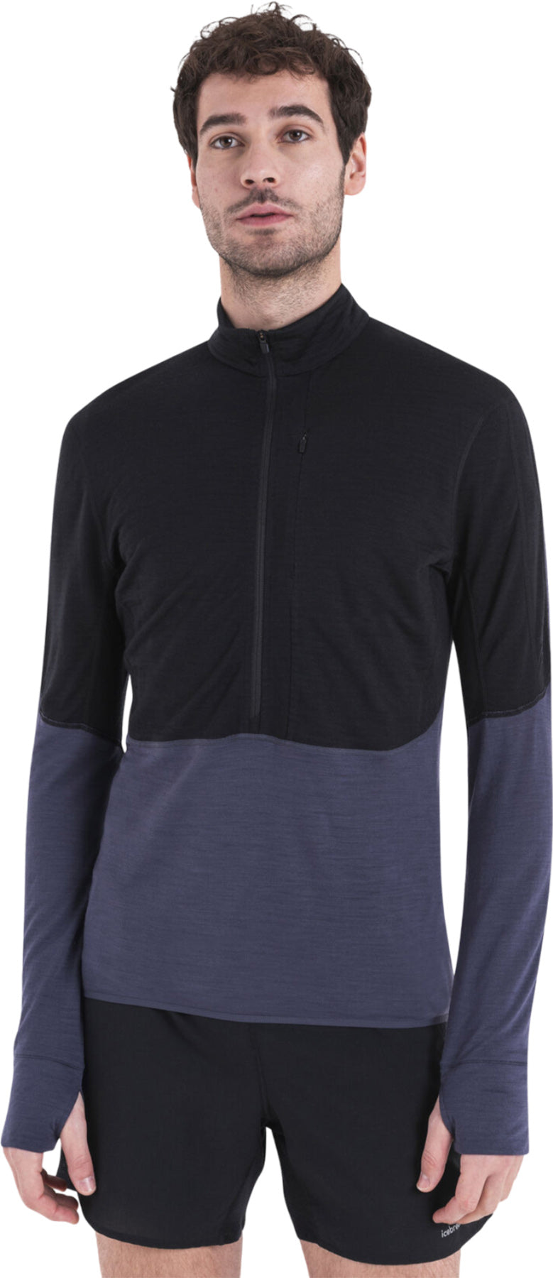 200 RealFleece Descender Merino Blend Long Sleeve Half Zip Jacket for Men - Warm & Breathable Outdoor Hiking, Camping & Winter Sports Activewear