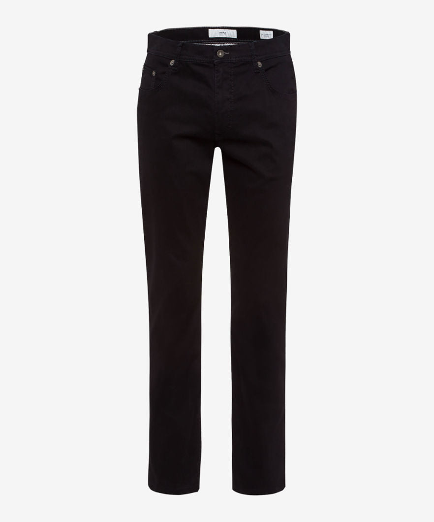 BRAX PERMA BLACK 5-Pocket Men's Dress Pants - Slim Fit Stretch Chinos for Office, Business Casual & Formal Occasions