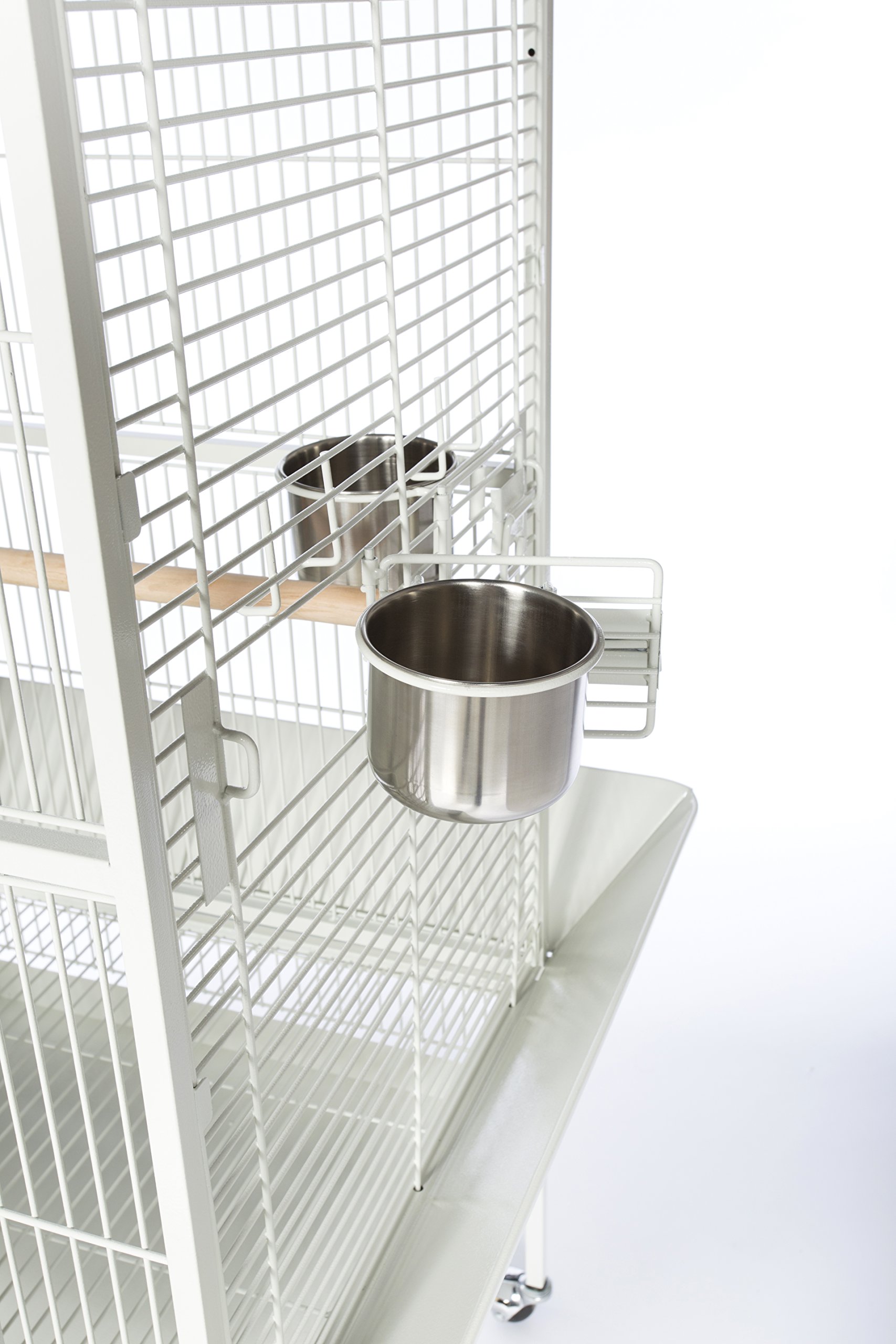 Prevue Pet Products 34522 Large Dometop Bird Cage in Chalk White - Spacious Home for Parrots, Cockatiels & Small Birds - Perfect for Living Rooms, Bedrooms & Outdoor Aviaries