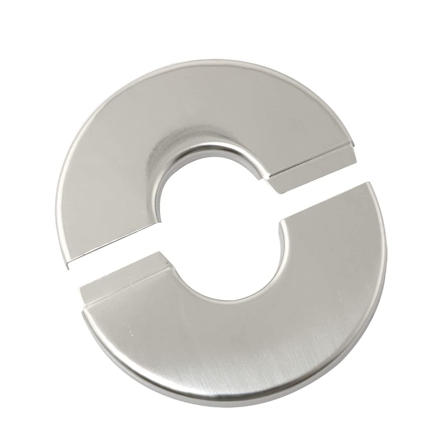 2-Pack Stainless Steel Wall Split Flange - 41mm Round Escutcheon Plate for Water Pipe Cover | Durable Pipe Accessories for Bathroom, Kitchen & Plumbing Installations