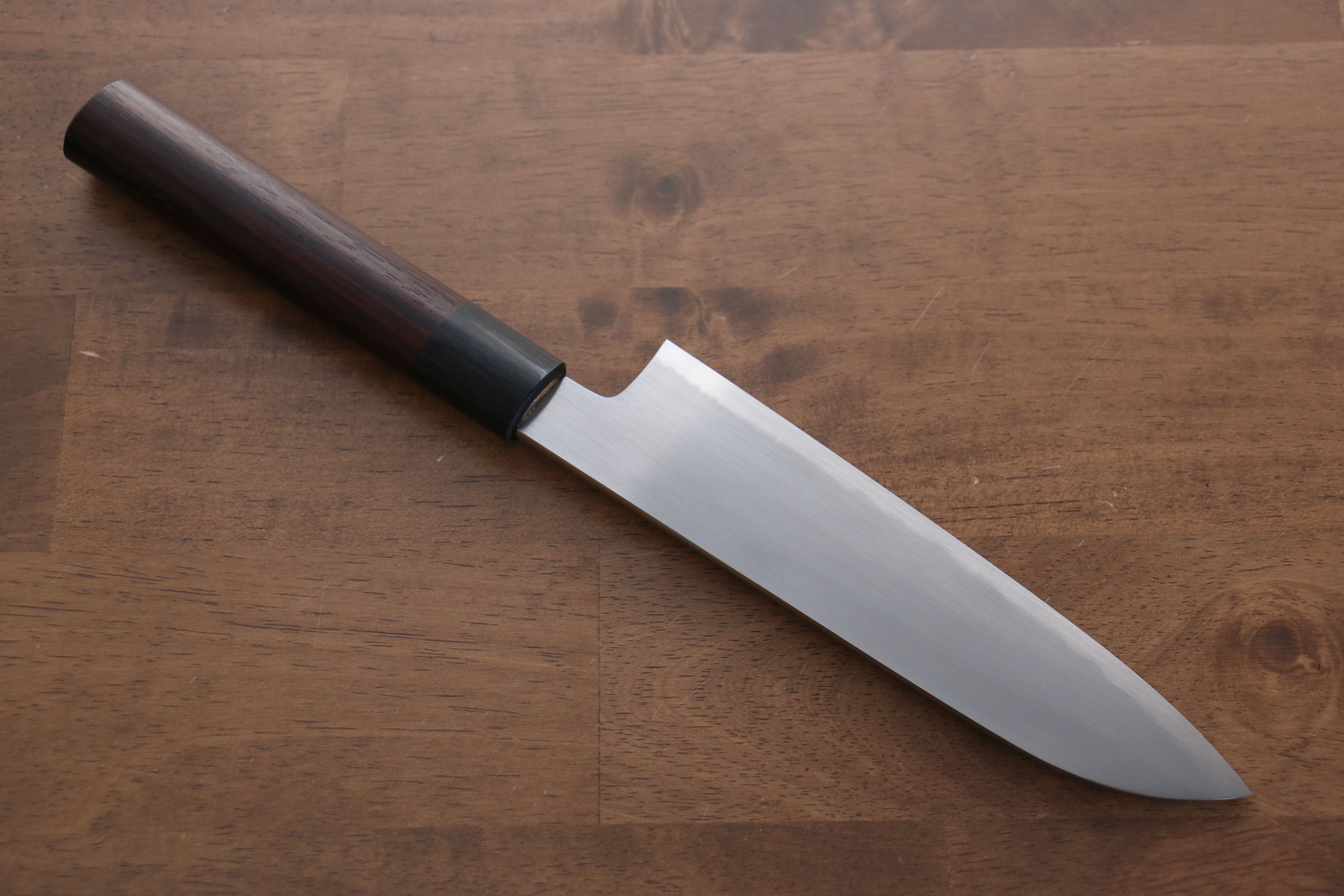 Jikko White Steel No.2 Santoku Knife 180mm - Premium Japanese Kitchen Knife with Shitan Handle for Professional Chefs & Home Cooking