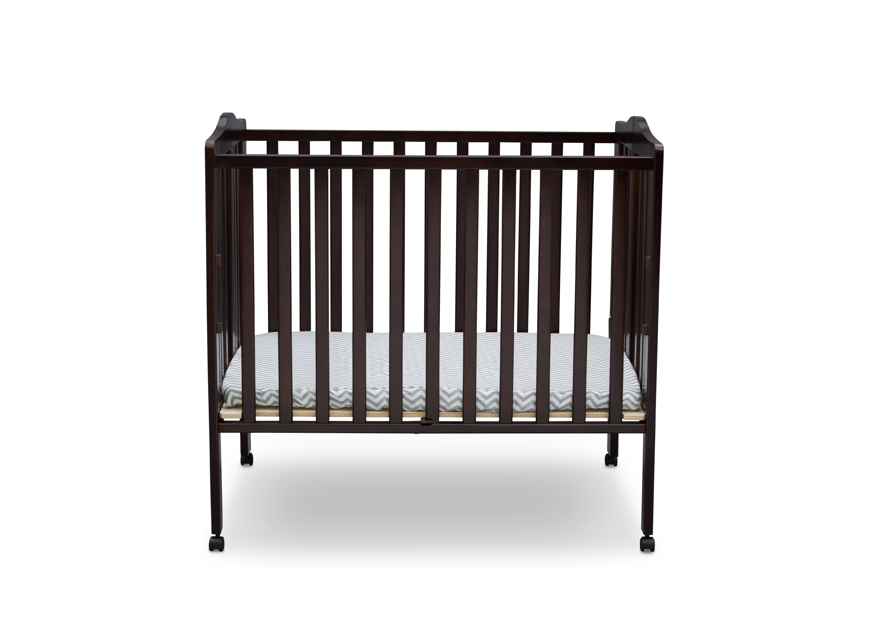 Portable Folding Mini Baby Crib with 1.5 Inch Mattress - Lightweight Travel Crib for Home, Nursery & On-The-Go