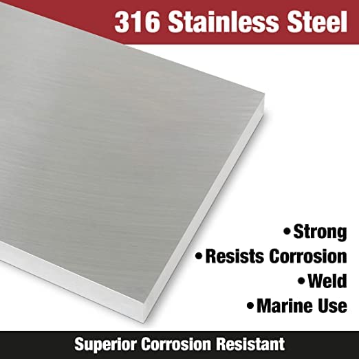 Precision Ground 316 Stainless Steel Sheets - .625