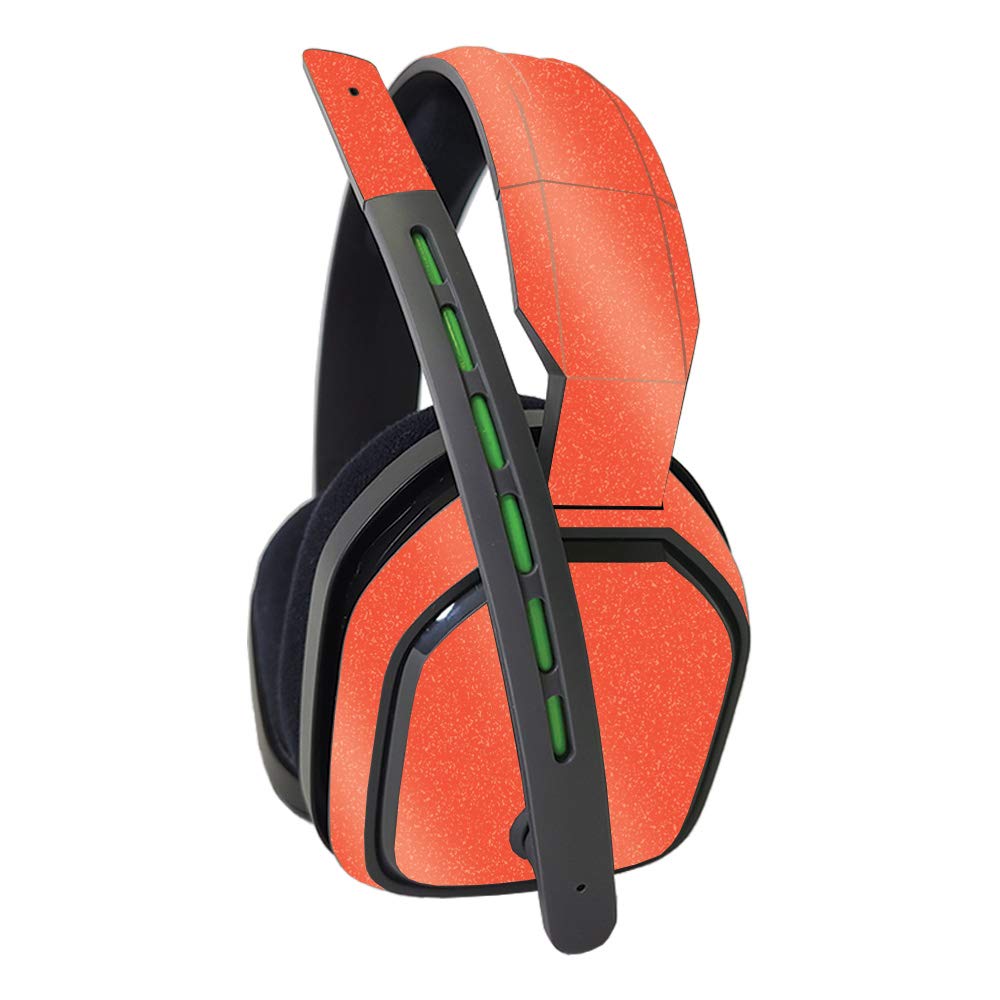 MightySkins Glossy Glitter Skin for Astro A10 Gaming Headset - Solid Red | Protective & Durable High-Gloss Finish | Easy to Apply & Remove | Made in USA | Perfect for Gamers & Streamers