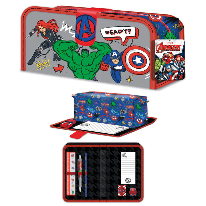 Avengers Superhero Pencil Case for School & Office - Spacious & Durable Hero Club Design for Kids & Adults - Perfect for Backpacks, Desks & Travel