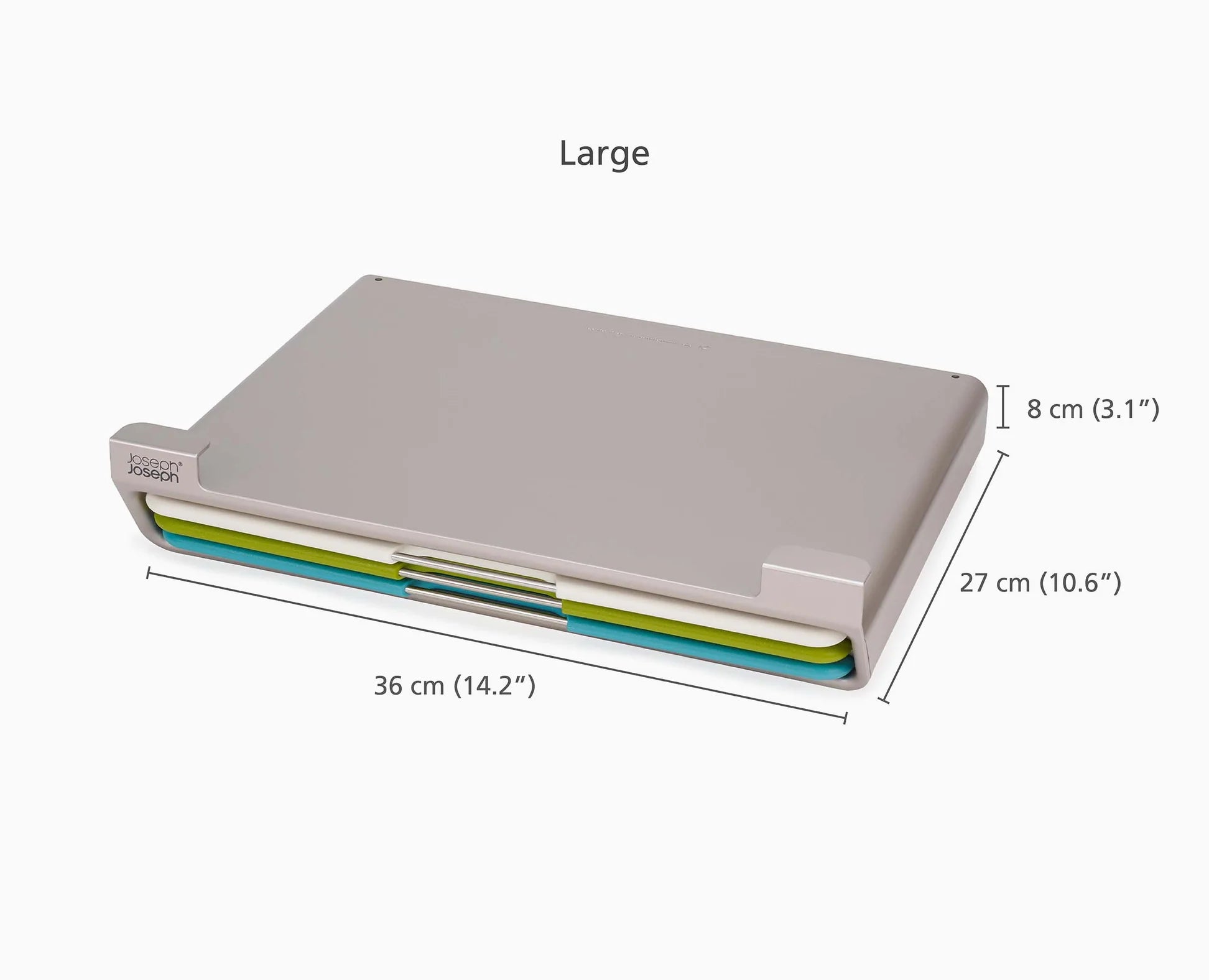 Folio™ Slim 3-Piece Under Shelf Multicolor Chopping Board Set - Space Saving Kitchen Organizer for Small Apartments & RVs