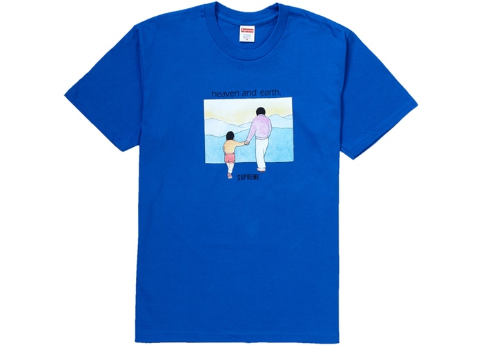 Supreme Heaven And Earth T-Shirt Royal Blue - Streetwear Fashion for Men & Women - Perfect for Casual Wear, Urban Style, and Hip-Hop Outfits