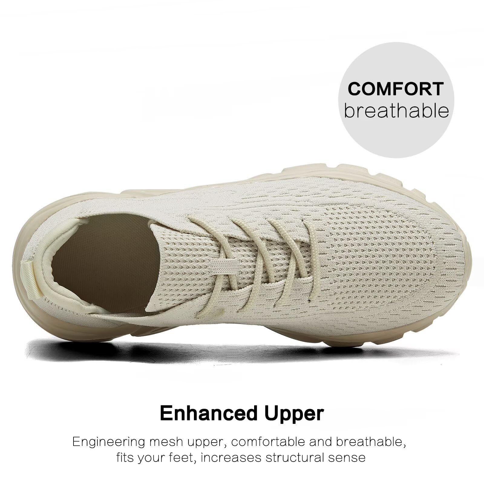 Women's Lightweight Breathable Slip-On Running Shoes - Comfortable Mesh Walking Tennis Sneakers with Soft Sole for Workout, Sports & Casual Wear | Perfect for Jogging, Gym Training & Daily Activities