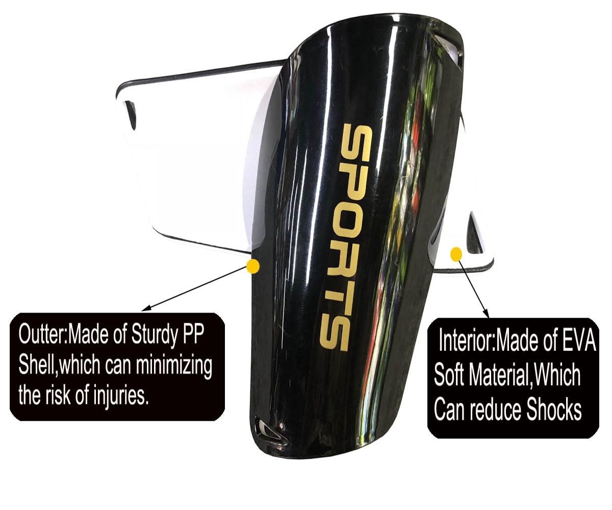 Best Soccer Shin Guards for Kids, Youth, Teens & Adults - Shock-Absorbing Shin Guard Sleeves with Cushioned Pocket Protection - Ideal for Soccer, Football & Team Sports Training & Matches