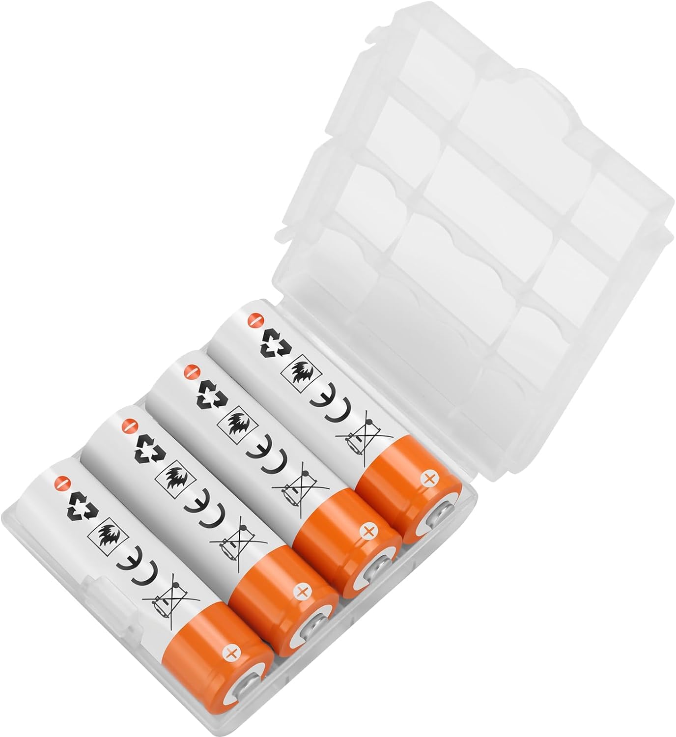 4 Pack Rechargeable 1.5V AA Lithium Batteries - 2600mWh Long Lasting Double A Batteries for Blink Camera, Wireless Mouse, Flashlight & More (No Charger Included)
