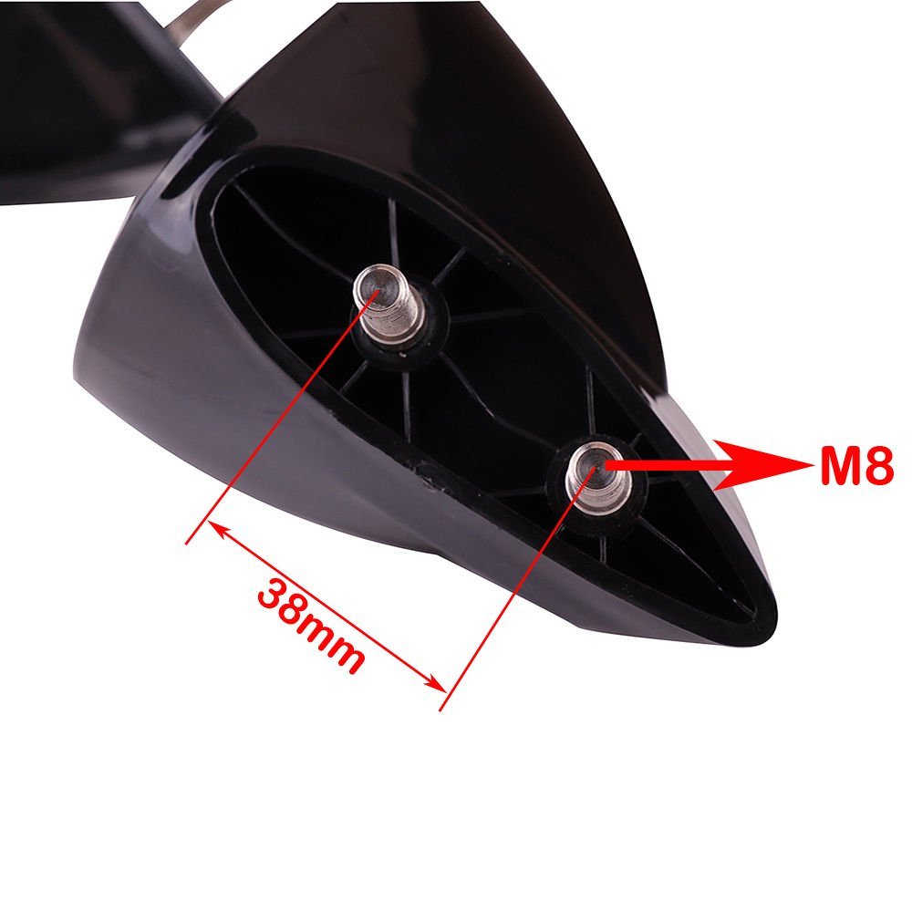 Yamaha WaveRunner 2005-2009 Right Side Mirror Replacement - Compatible with VX110, Deluxe, Cruiser, Sport Models (Black, OEM Part# F1S-U596C-10-00) - Perfect for Jet Ski Enthusiasts & Water Sports Safety