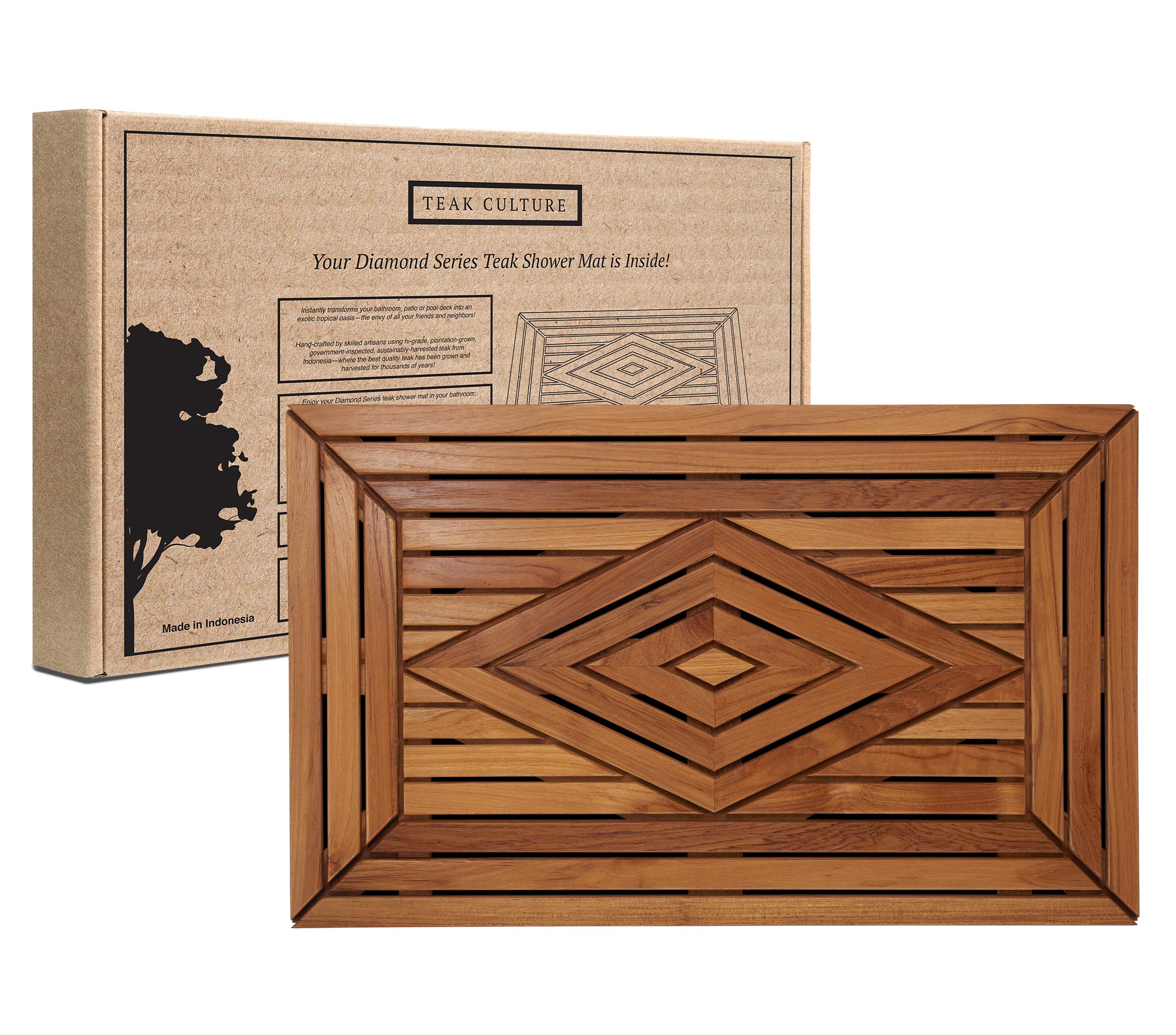 Premium Teak Shower Mat - 31.5