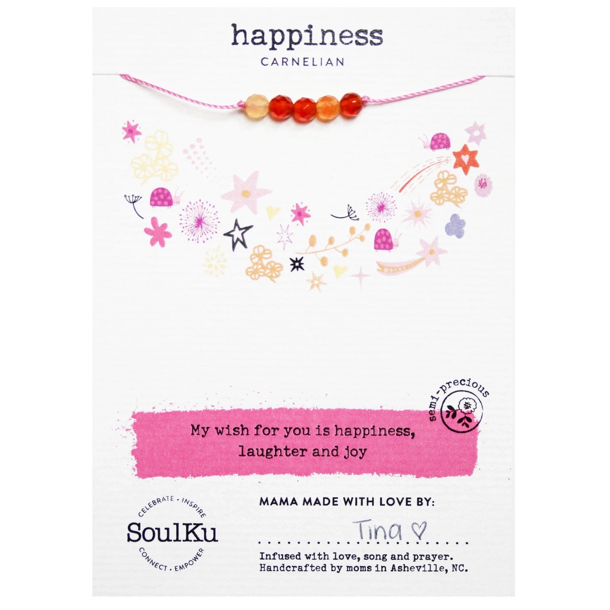 Natural Carnelian Gemstone Kids Necklace for Happiness & Protection - Perfect for Birthdays, Gifts & Spiritual Healing Jewelry