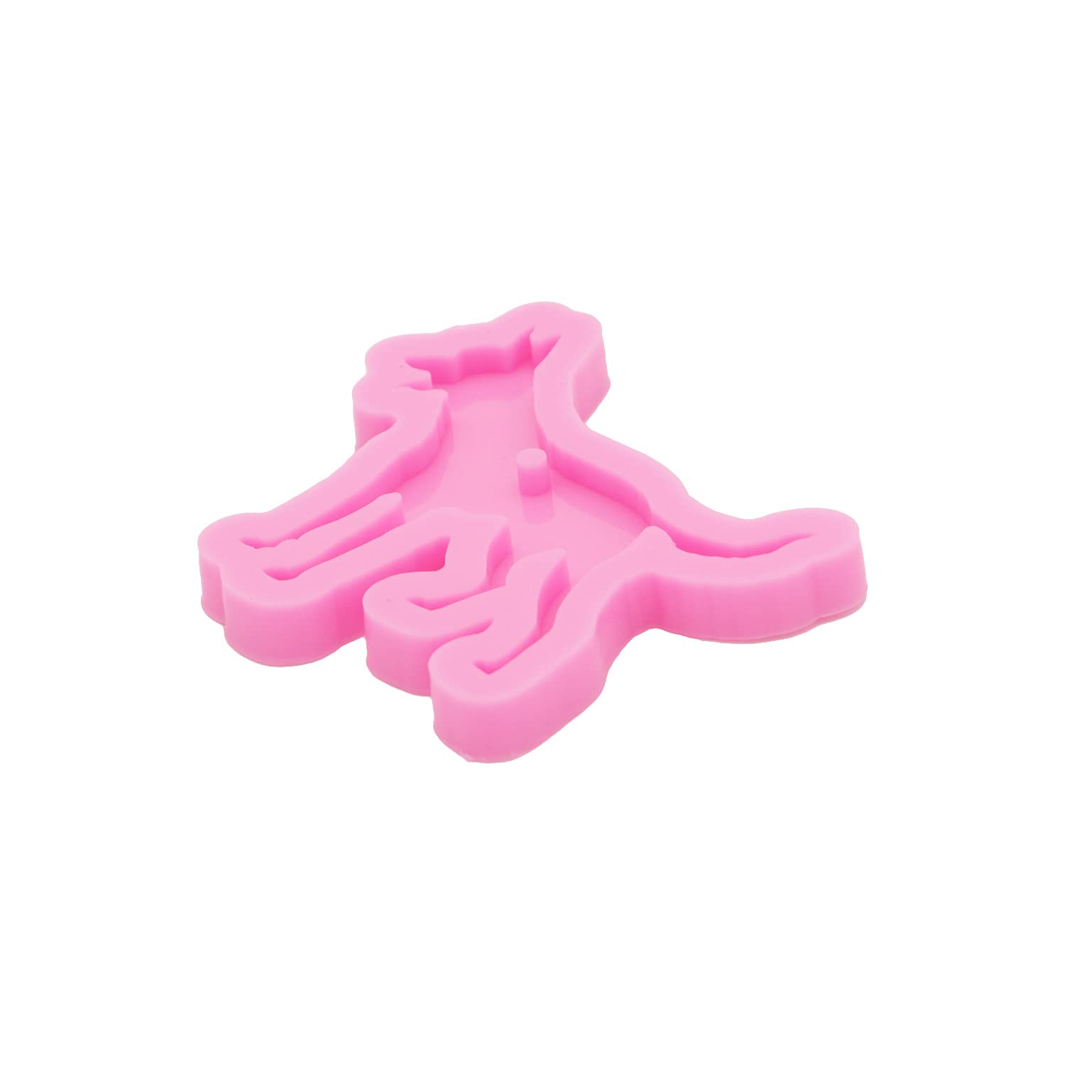 Shiny Glossy Dog Shape Keychain Molds for Epoxy Resin DIY - Silicone Keychain Molds with Hole for Polymer Clay & Jewelry Making - Perfect for Custom Keychains, Pendants & Epoxy Crafting Projects (Great for Gifts & Handmade Crafts)