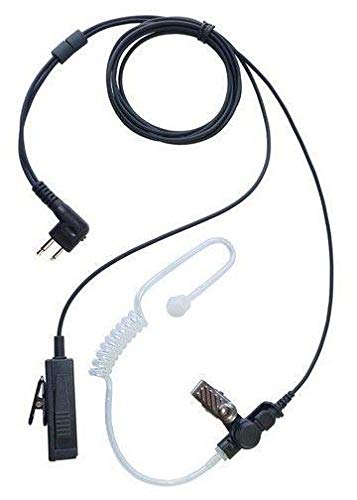 2-Wire Acoustic Tube Surveillance Earpiece Headset for Motorola MV21CV Two Way Radio - Covert Communication for Security, Event Staff & Discreet Monitoring