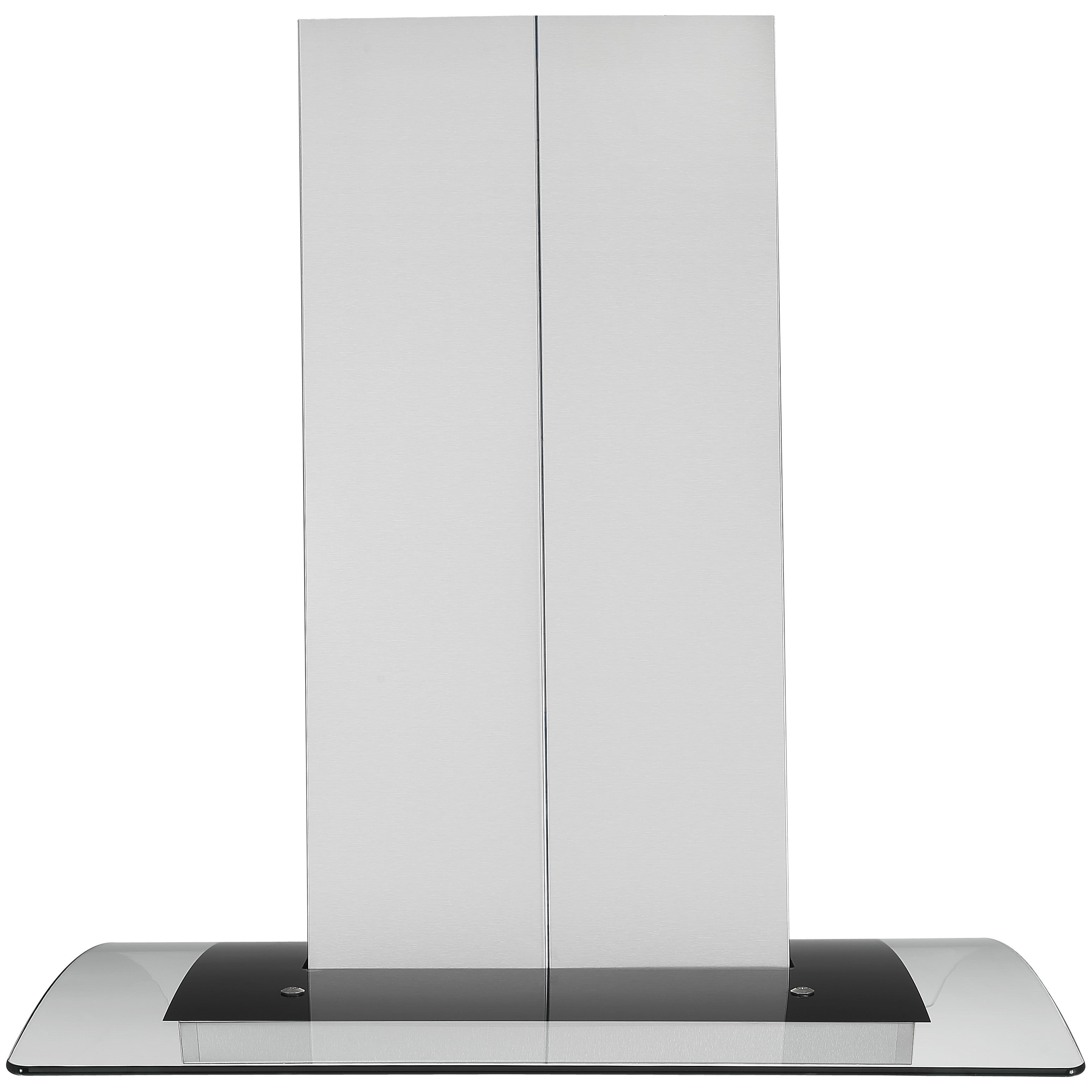 30 Inch Stainless Steel Convertible Island Mount Range Hood with Glass Canopy - Powerful Kitchen Ventilation for Open Concept Homes & Modern Kitchens
