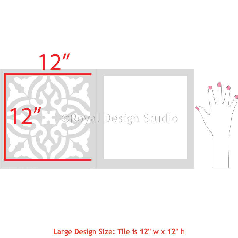 Toledo Tile Stencil Kit - Reusable DIY Ceramic & Mosaic Tile Painting Template for Home Decor, Bathroom, and Kitchen Backsplash Projects