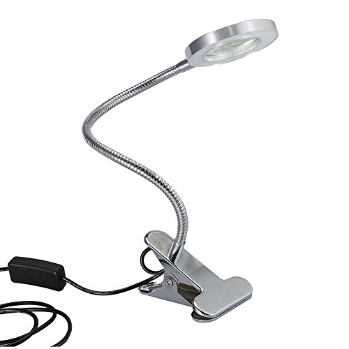 Professional Portable Tattoo Clip Lamp with Magnifying Glass - USB Rechargeable LED Light for Tattoo Artists & Permanent Makeup - Perfect for Home Studios, Travel & Professional Tattoo Shops