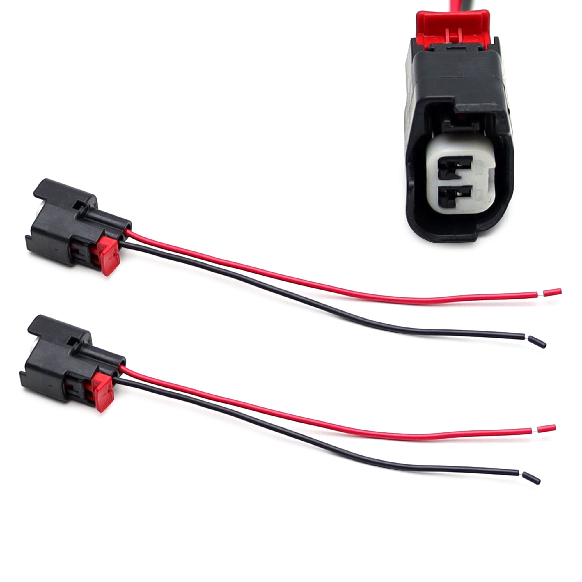 2-Pack License Plate Light Connector Wiring Pigtails for Jeep Dodge Chrysler RAM - Waterproof Electrical Harness for Off-Road & Night Driving
