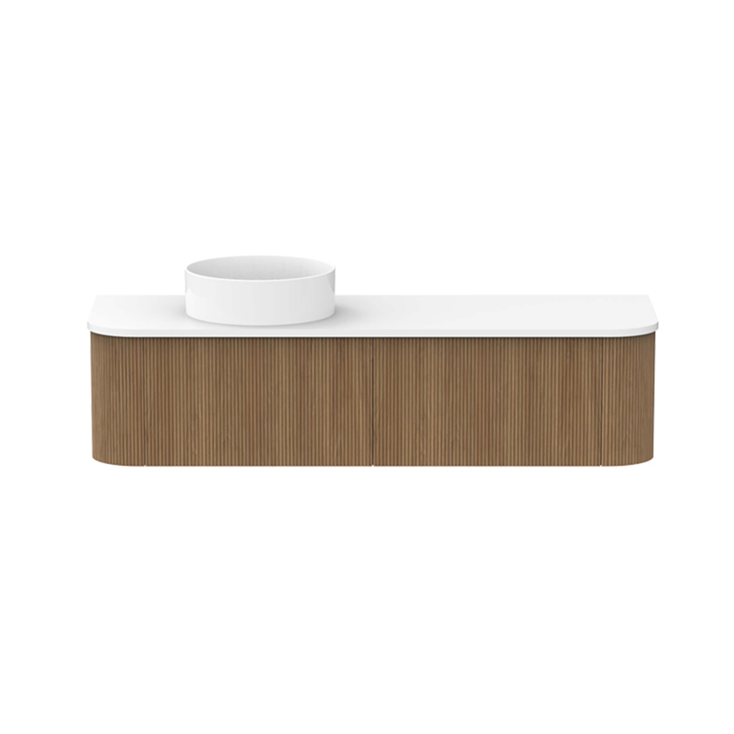 Premium ADP Waverley Wall-Mounted Bathroom Vanity - Solid Surface Cherry Pie Finish for Modern Homes, Perfect for Small Bathrooms & Powder Rooms