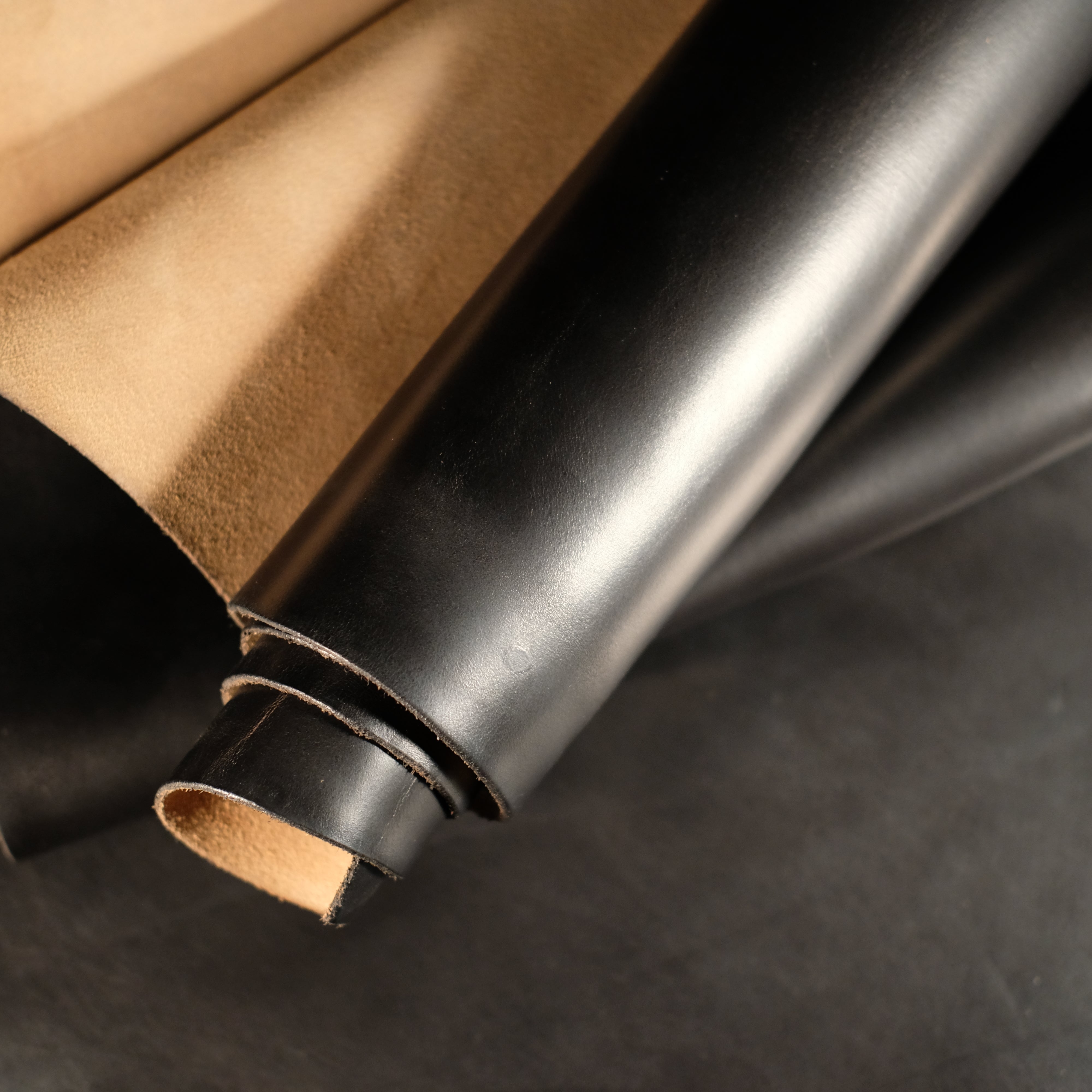 Premium Horween Leather - Black Top Chrome 5-6oz Genuine Leather for Wallets, Belts & Accessories | Durable & Luxurious Material for Crafting & DIY Projects