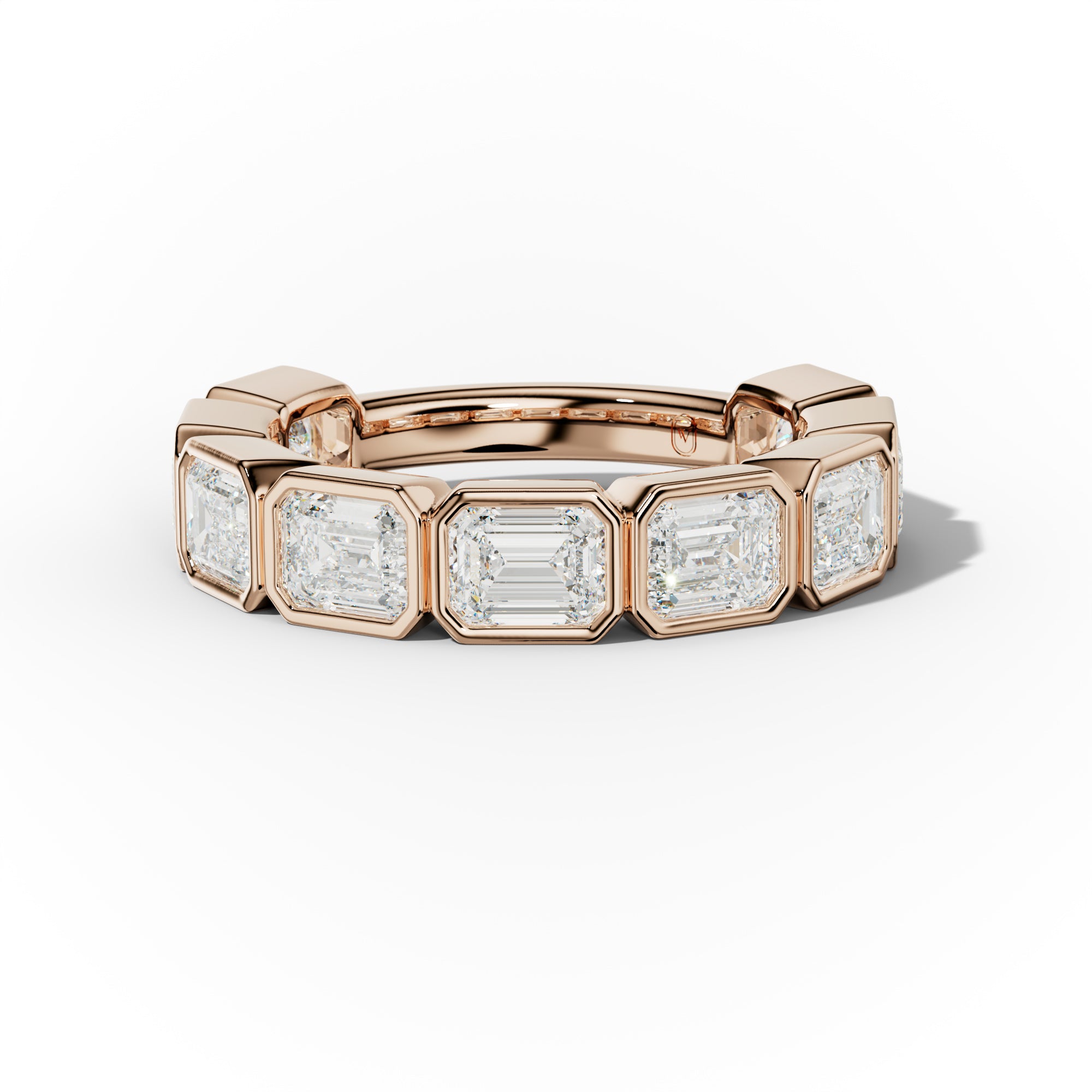 3.0 Carat East West Emerald Cut Bezel Set Diamond Anniversary Band - Elegant Wedding Ring for Women, Stackable Promise Ring, Perfect Gift for Anniversary, Engagement & Special Occasions