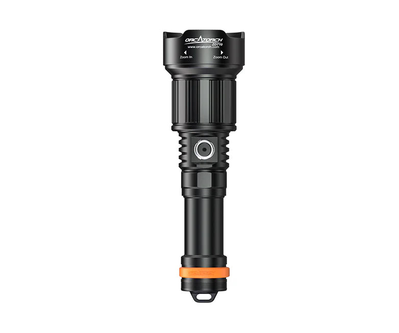 Orcatorch ZD710 2700 Lumens Professional Underwater Dive Light - Waterproof Scuba Flashlight for Night Diving, Spearfishing & Cave Exploration