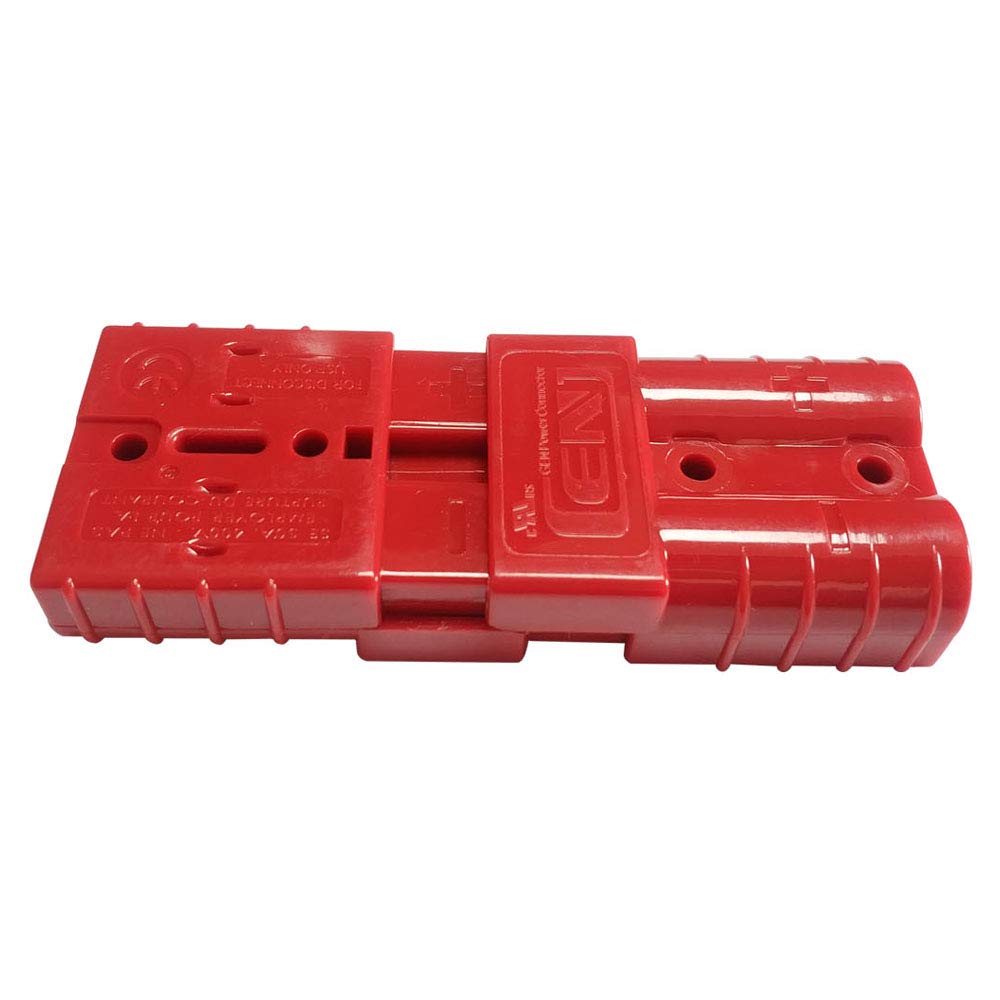 50 Amp Red Anderson Power Connector - Heavy Duty Battery Charger Plug for 10/12AWG Cables - Perfect for RV, Solar Power Systems & Electric Vehicle Charging Stations