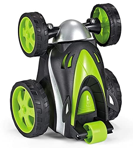JASOBI 360° Rolling Mini Stunt RC Car for Kids - Rechargeable USB Toy Car with Forward/Backward & Left/Right Turns - Yellow Remote Control Vehicle for Indoor & Outdoor Play