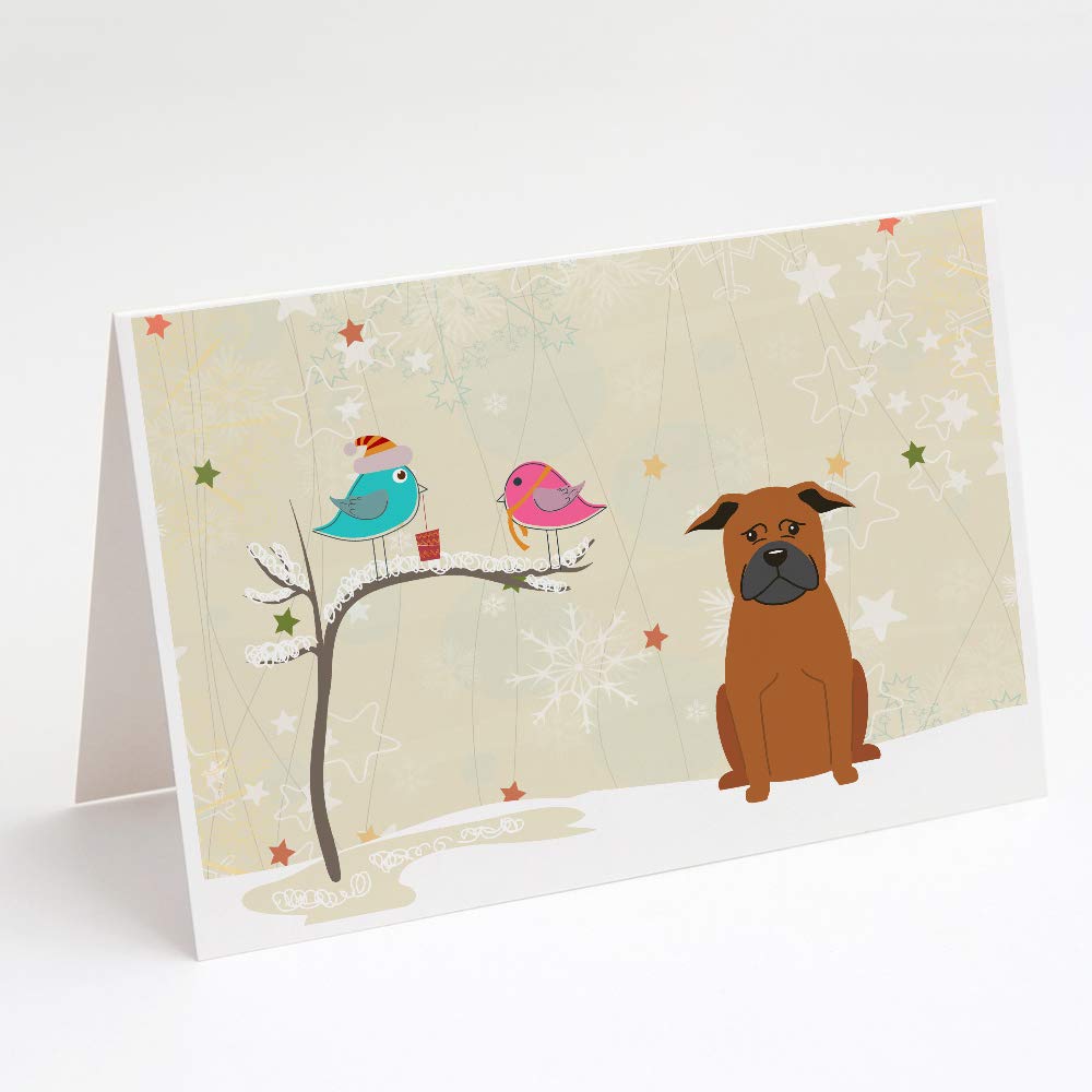 Whimsical Chinese Chongqing Dog Christmas Greeting Cards - Pack of 8 Blank A7 (5x7) Note Cards with Envelopes | Perfect for Holiday Gifts, Friend Presents & Festive Greetings | Cute Dog Lover Stationery for Christmas Cards Exchange & Holiday Wishes