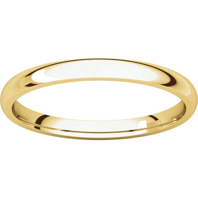 14K Gold 2mm Comfort Fit Wedding Band for Women - Elegant & Lightweight Ring for Bridal, Anniversary, or Everyday Wear