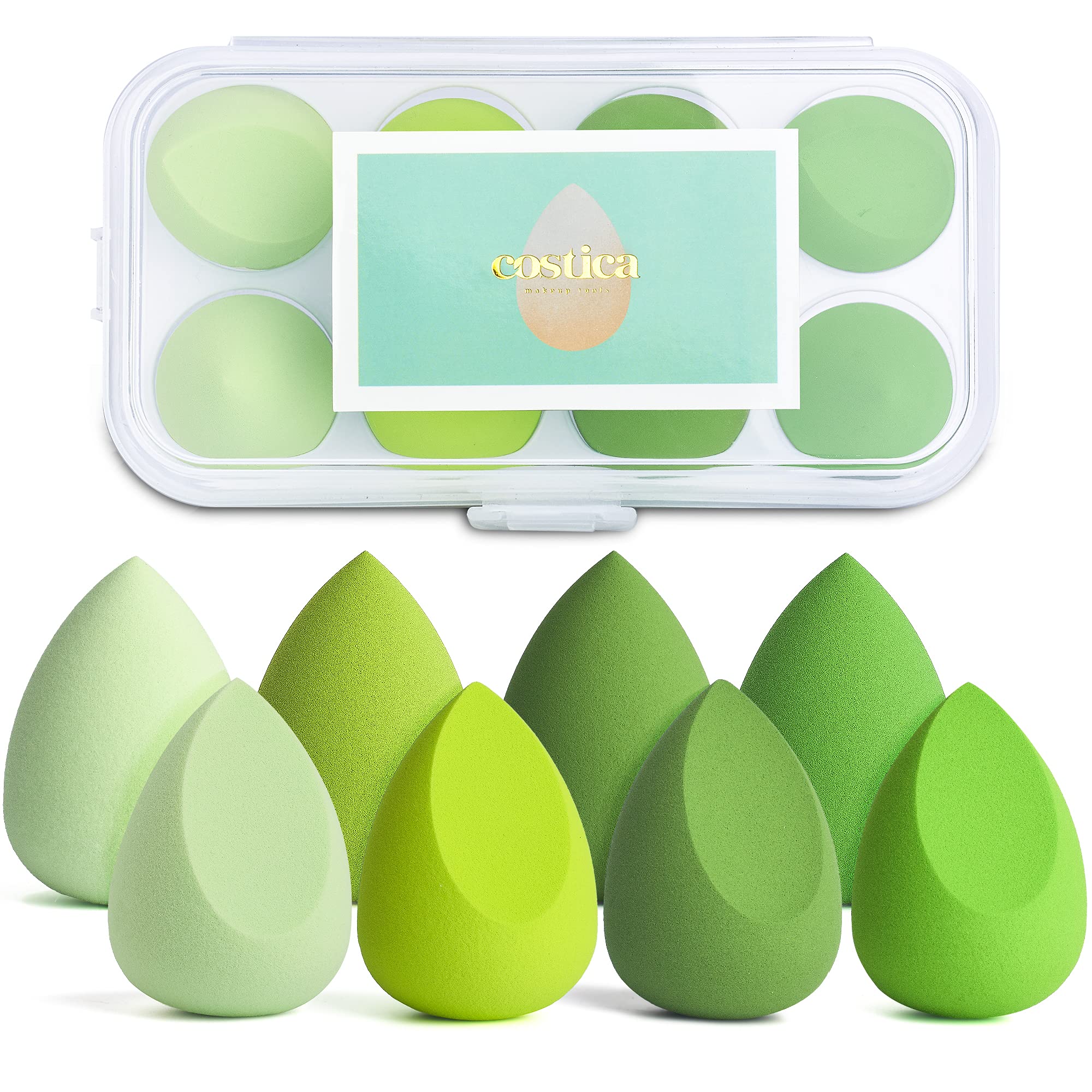 COSTICA Makeup Sponge Set - 8 pcs Multi-Colored Beauty Blenders for Flawless Liquid Foundation Application | Perfect for Professional Makeup & Everyday Use