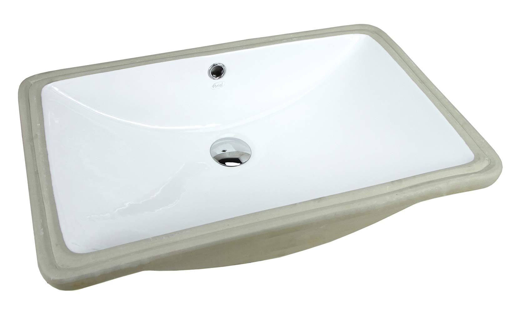 KINGSMAN 24 Inch Undermount Ceramic Bathroom Sink - Pure White Rectangular Vanity Vessel for Modern Lavatory | Perfect for Guest Bathrooms, Powder Rooms & Small Space Remodels
