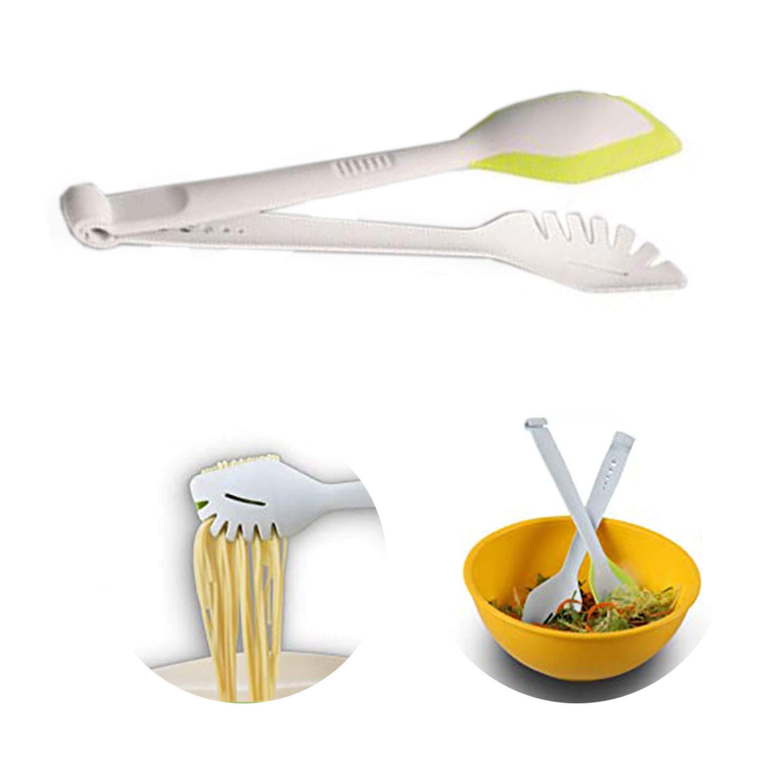 3-in-1 Silicone Kitchen Tongs for BBQ Baking & Serving - Heat Resistant Cooking Utensil for Grilling, Baking & Bar Use