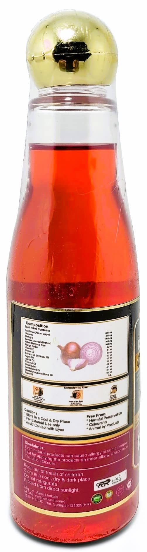 Medicyes Red Onion Hair Oil with Sandalwood & Rose Oil - 200ml Vitamin E Enriched for Hair Growth & Scalp Care | Perfect for Damaged Hair Treatment & Daily Nourishment