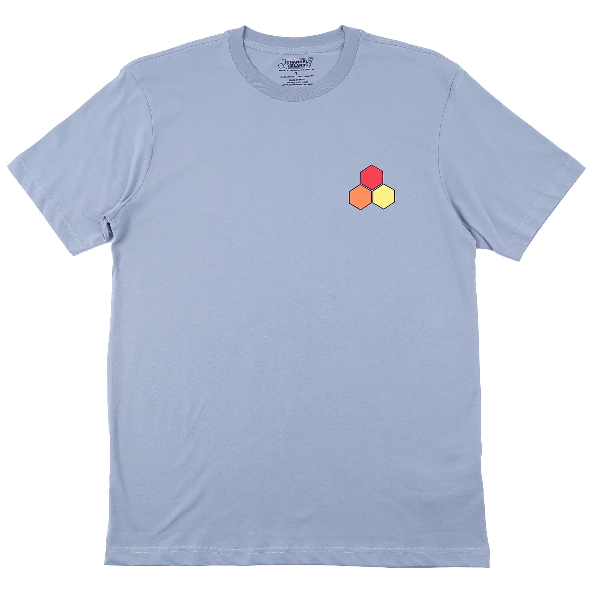 Channel Islands Classic Hex Men's Short Sleeve T-Shirt - Light Grey | Comfortable Casual Wear for Surfing, Beach Outings & Everyday Style