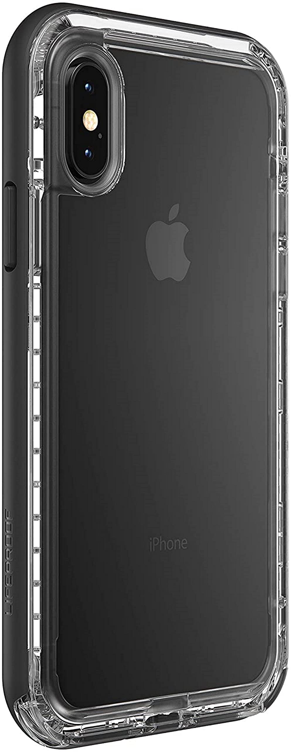 LifeProof Next Series iPhone X/XS Case with 360° Rotating Ring Holder & Kickstand - Black Crystal - Protective Phone Cover for Work, Travel & Outdoor Activities