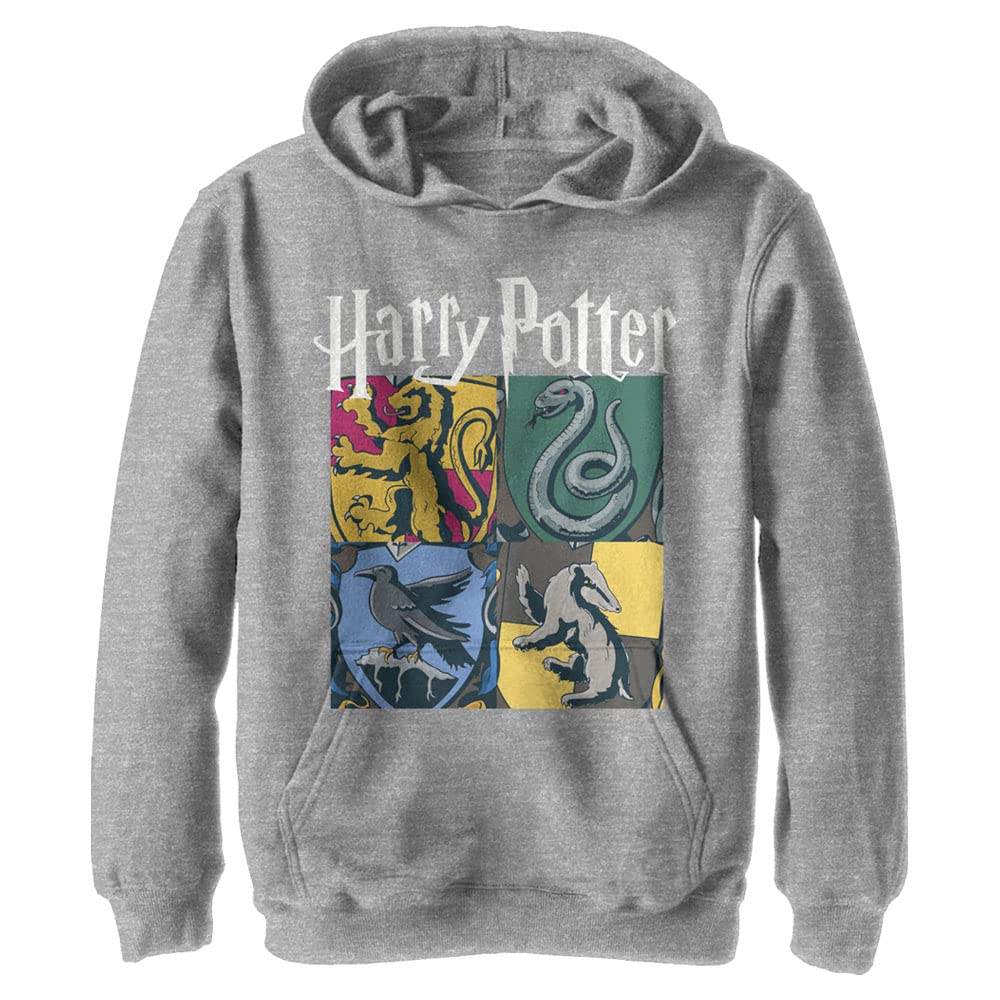 Harry Potter Kids' All Houses T-Shirt - Gryffindor, Hufflepuff, Ravenclaw & Slytherin - Soft Cotton Tee for Boys & Girls - Perfect for Halloween, Cosplay & School Spirit Days
